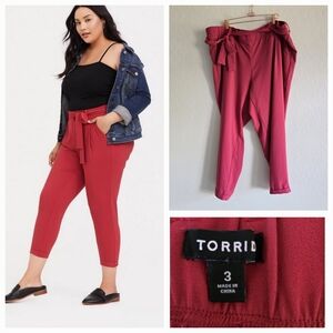 Torrid Tie Front Tapered Pant Size 3